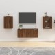 2 db barna tölgy falra szerelhető tv-szekrény 40x34,5x60 cm 2 db barna tölgy falra szerelhető tv-szekrény 40x34,5x60 cm