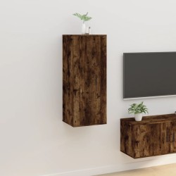 Füstös tölgy színű fali tv-szekrény 40x34,5x100 cm