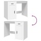 Fehér szerelt fa íróasztal 100 x 49 x 75 cm