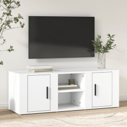 Fehér szerelt fa tv-szekrény 100x31,5x35 cm