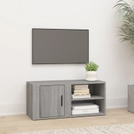 Szürke sonoma színű szerelt fa tv-szekrény 80x31,5x36 cm