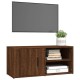 Barna tölgyszínű szerelt fa tv-szekrény 80x31,5x36 cm Barna tölgyszínű szerelt fa tv-szekrény 80x31,5x36 cm