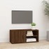 Barna tölgyszínű szerelt fa tv-szekrény 80x31,5x36 cm