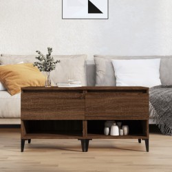 2 db barna tölgyszínű szerelt fa kisasztal 50 x 46 x 50 cm