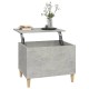 Betonszürke szerelt fa dohányzóasztal 60 x 44,5 x 45 cm Betonszürke szerelt fa dohányzóasztal 60 x 44,5 x 45 cm