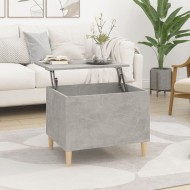 Betonszürke szerelt fa dohányzóasztal 60 x 44,5 x 45 cm