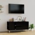 Fekete szerelt fa tv-szekrény 102x44,5x50 cm