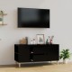 Fekete szerelt fa tv-szekrény 102x44,5x50 cm Fekete szerelt fa tv-szekrény 102x44,5x50 cm