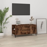 Füstös tölgyszínű szerelt fa tv-szekrény 102x44,5x50 cm