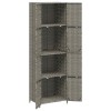 Szürke polyrattan kerti tárolószekrény 59 x 40 x 180 cm