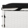 Kétszemélyes fehér polyrattan napozóágy párnákkal