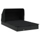 2 személyes fekete polyrattan napágy tetővel 213 x 118 x 97 cm