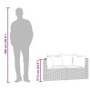 2 db fekete polyrattan kerti sarokkanapé párnákkal