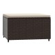 2 db barna polyrattan kerti lábtartó párnával