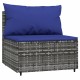 4 részes szürke polyrattan kerti ülőgarnitúra párnákkal 4 részes szürke polyrattan kerti ülőgarnitúra párnákkal