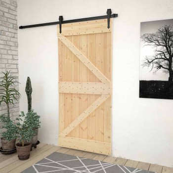 Ajtó narvik természetes 90 x 210 cm szilárd fenyőfa