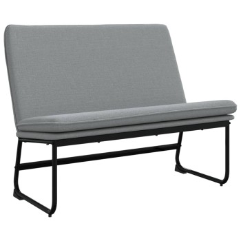 Világosszürke szövet pad 100 x 75 x 76 cm
