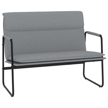 Világosszürke szövet pad 100 x 64 x 80 cm