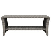 Szürke polyrattan dohányzóasztal 100 x 50 x 40 cm Szürke polyrattan dohányzóasztal 100 x 50 x 40 cm