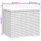 2 db barna polyrattan zsámoly párnákkal 40 x 30 x 40 cm