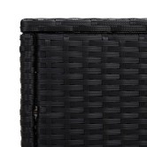 3 db fekete polyrattan rakásolható kisasztal 3 db fekete polyrattan rakásolható kisasztal