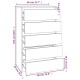 Betonszürke szerelt fa fiókos szekrény 60 x 36 x 103 cm Betonszürke szerelt fa fiókos szekrény 60 x 36 x 103 cm