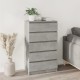 Betonszürke szerelt fa fiókos szekrény 60 x 36 x 103 cm Betonszürke szerelt fa fiókos szekrény 60 x 36 x 103 cm