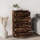 Füstös tölgy szerelt fa fiókos szekrény 60 x 36 x 103 cm Füstös tölgy szerelt fa fiókos szekrény 60 x 36 x 103 cm