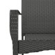 2 db fekete polyrattan kerti szék párnával