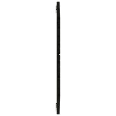 Fekete tömör fenyőfa fali fejtámla 146 x 3 x 91,5 cm