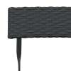 2 db fekete polyrattan összecsukható bisztrószék