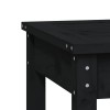 Fekete tömör fenyőfa kerti pad 80x44x45 cm