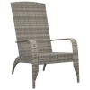 Szürke polyrattan adirondack kerti szék