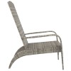 Szürke polyrattan adirondack kerti szék