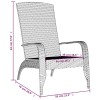 Szürke polyrattan adirondack kerti szék