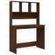 Barna tölgy szerelt fa íróasztal polcokkal 102 x 45 x 148 cm Barna tölgy szerelt fa íróasztal polcokkal 102 x 45 x 148 cm
