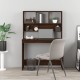 Barna tölgy szerelt fa íróasztal polcokkal 102 x 45 x 148 cm Barna tölgy szerelt fa íróasztal polcokkal 102 x 45 x 148 cm