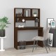 Barna tölgy szerelt fa íróasztal polcokkal 102 x 45 x 148 cm Barna tölgy szerelt fa íróasztal polcokkal 102 x 45 x 148 cm