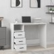 Fehér szerelt fa íróasztal fiókokkal 102 x 50 x 76 cm