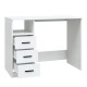 Fehér szerelt fa íróasztal fiókokkal 102 x 50 x 76 cm