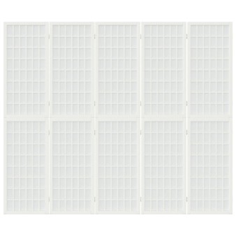 5 paneles fehér japán stílusú összecsukható paraván 200x170 cm