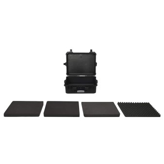 Fekete pp hordozható repülős tok 55 x 43 x 21 cm