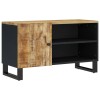 Tömör mangó- és szerelt fa tv-szekrény 80 x 33 x 46 cm