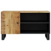 Tömör mangó- és szerelt fa tv-szekrény 80 x 33 x 46 cm