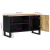 Tömör mangó- és szerelt fa tv-szekrény 80 x 33 x 46 cm