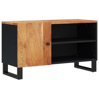 Tömör akácfa és szerelt fa tv-szekrény 80 x 33 x 46 cm