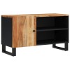 Tömör akácfa és szerelt fa tv-szekrény 80 x 33 x 46 cm