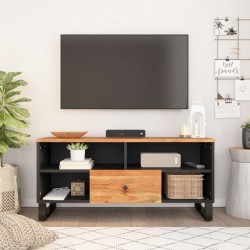 Tömör akácfa és szerelt fa tv-szekrény 100 x 33 x 46 cm