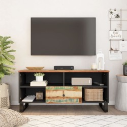 Tömör újrahasznosított és szerelt fa tv-szekrény 100x33x46 cm