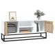 Fehér szerelt fa és vas tv-szekrény 105x30x45 cm Fehér szerelt fa és vas tv-szekrény 105x30x45 cm